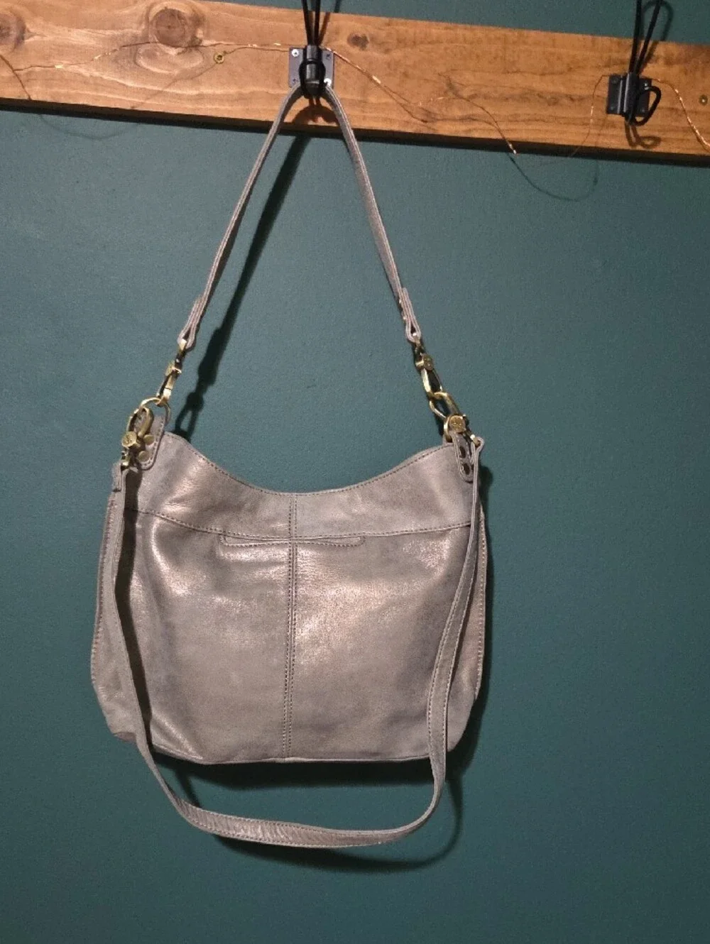 Hobo International Pier Shoulder Bag - Granite Gold Metallic